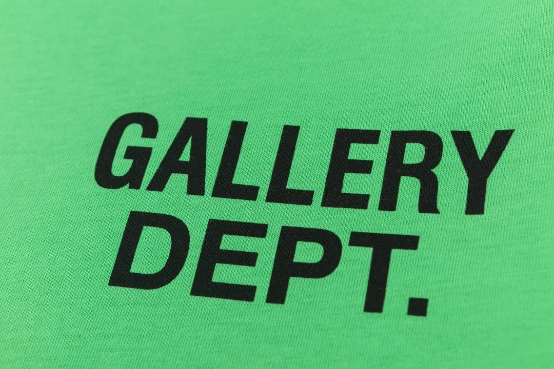 Model D126 Gallery dept European and American trendy brand washed printed T-shirt, same style for men and women, after washing and shaping, it does not change shape and does not pill, green, iron gray, S to XL, P106